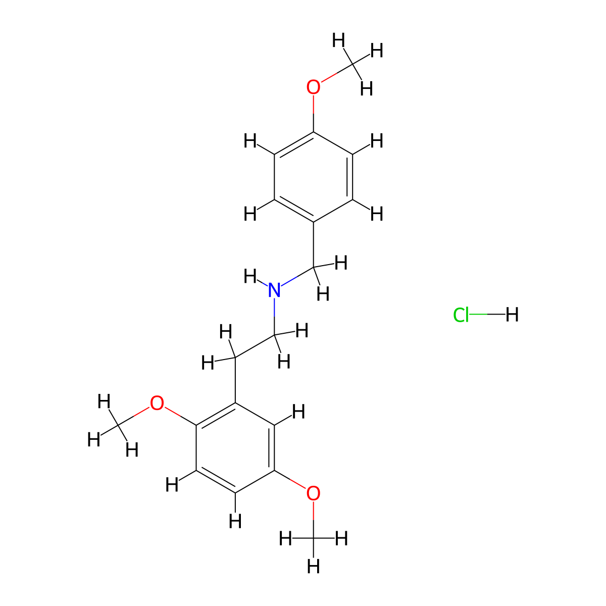 25H-NB4OMe (hydrochloride) molecular structure, CAS 1566571-54-7
