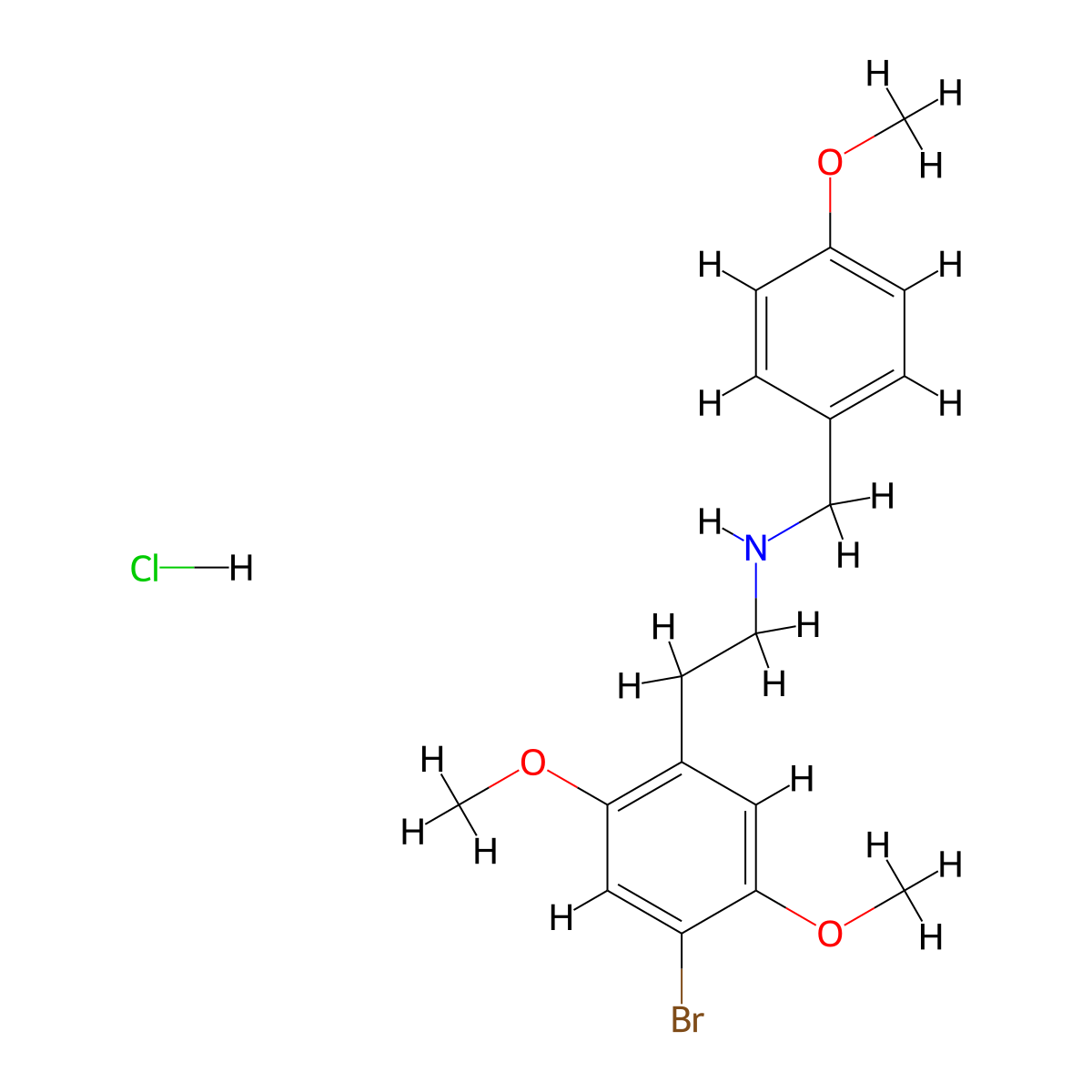 25B-NB4OMe (hydrochloride) molecular structure, CAS 1566571-56-9