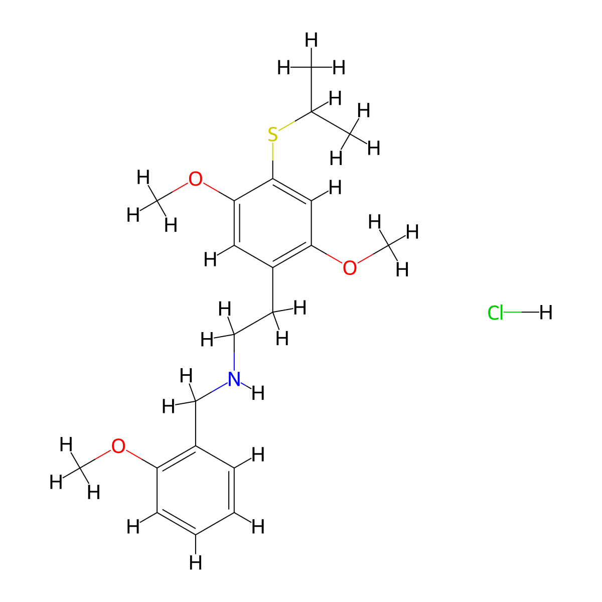 25T4-NBOMe (hydrochloride) molecular structure, CAS 1566571-73-0