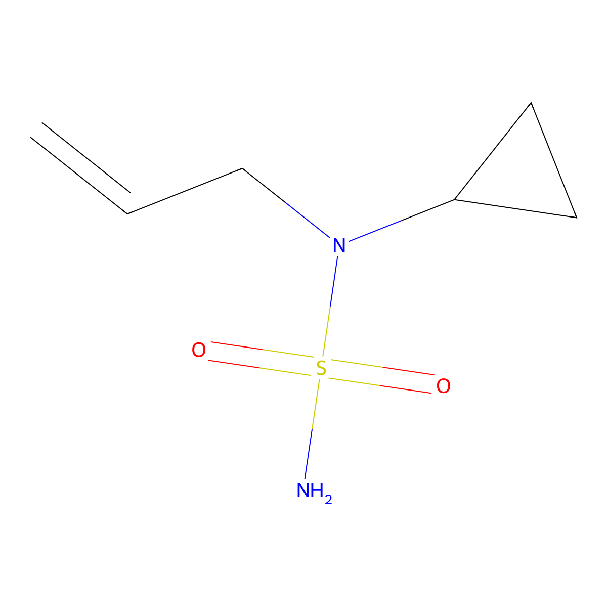 N-cyclopropyl-N-(prop-2-en-1-yl)aminosulfonamide molecular structure, CAS 1566581-11-0
