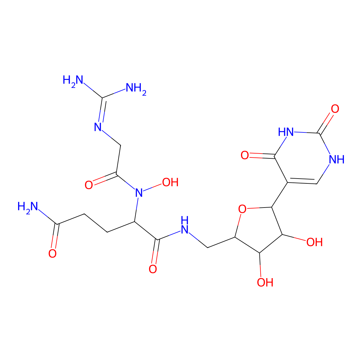 Pseudouridimycin molecular structure, CAS 1566586-52-4