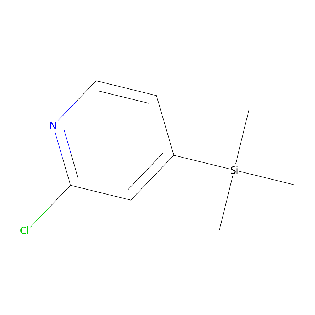 2-Chloro-4-(trimethylsilyl)pyridine molecular structure, CAS 1566593-79-0
