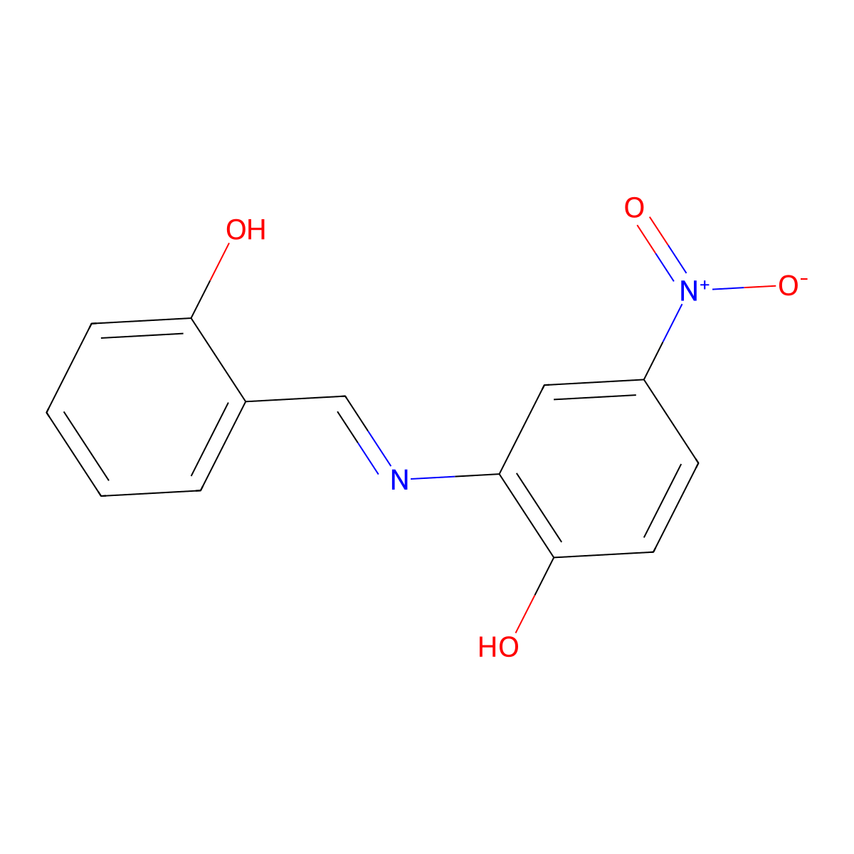 alpha-(2-Hydroxy-5-nitrophenylimino)-o-cresol molecular structure, CAS 15666-64-5