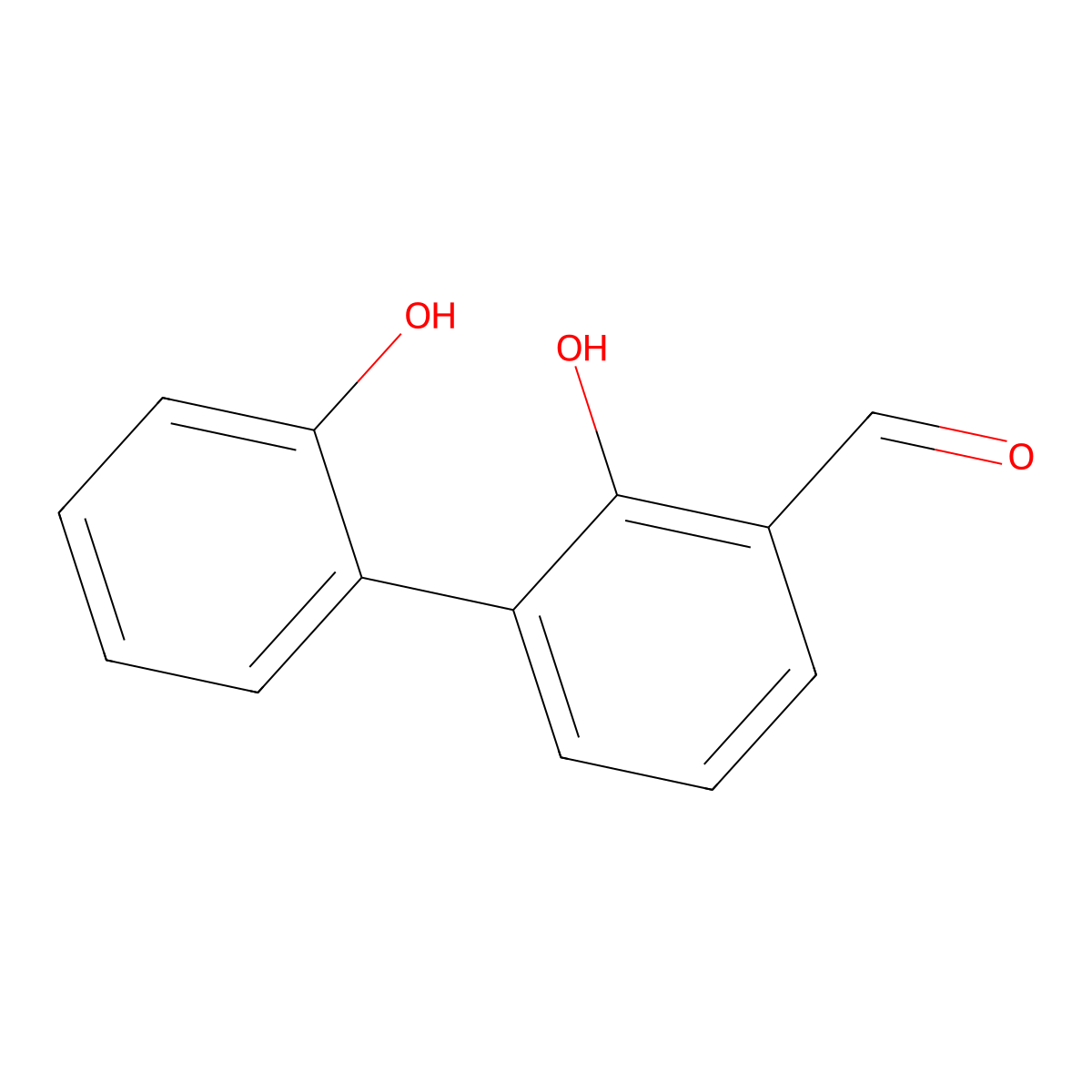 2-Formyl-6-(2-hydroxyphenyl)phenol molecular structure, CAS 156660-22-9