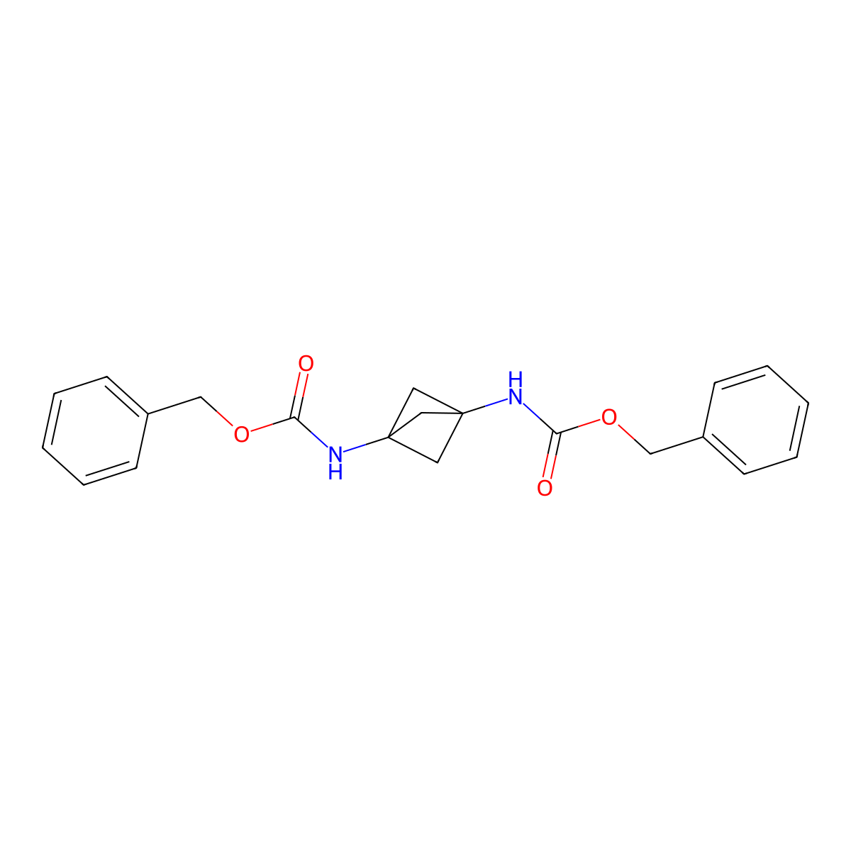 Dibenzyl bicyclo[1.1.1]pentane-1,3-diyldicarbamate molecular structure, CAS 1566649-44-2