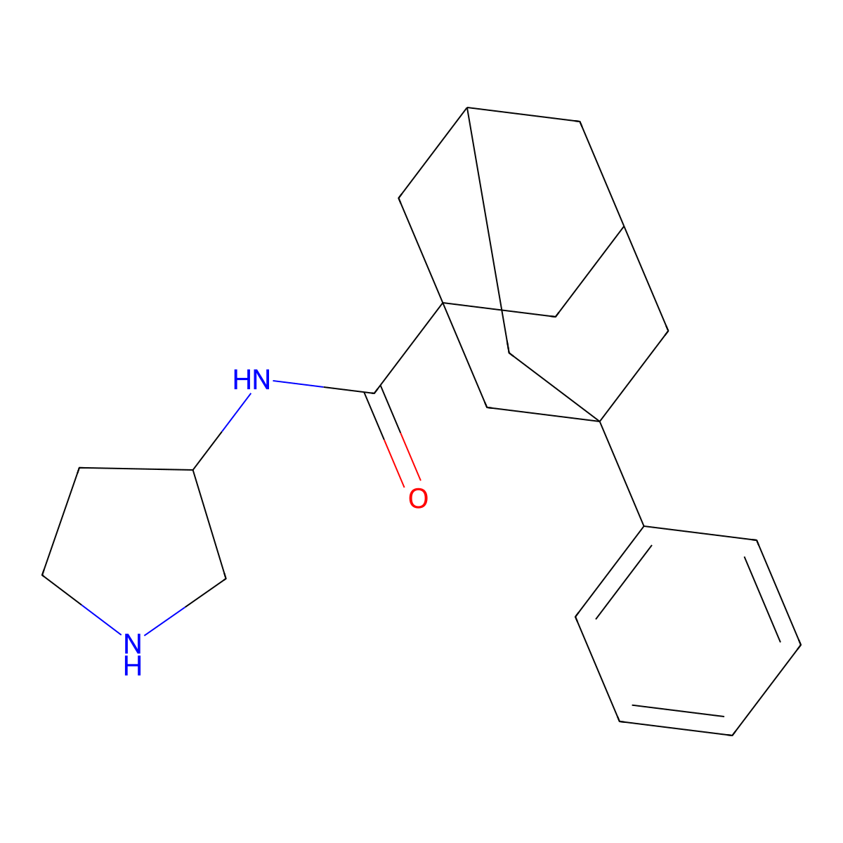 3-Phenyl-N-[(3R)-pyrrolidin-3-YL]adamantane-1-carboxamide molecular structure, CAS 1566649-45-3