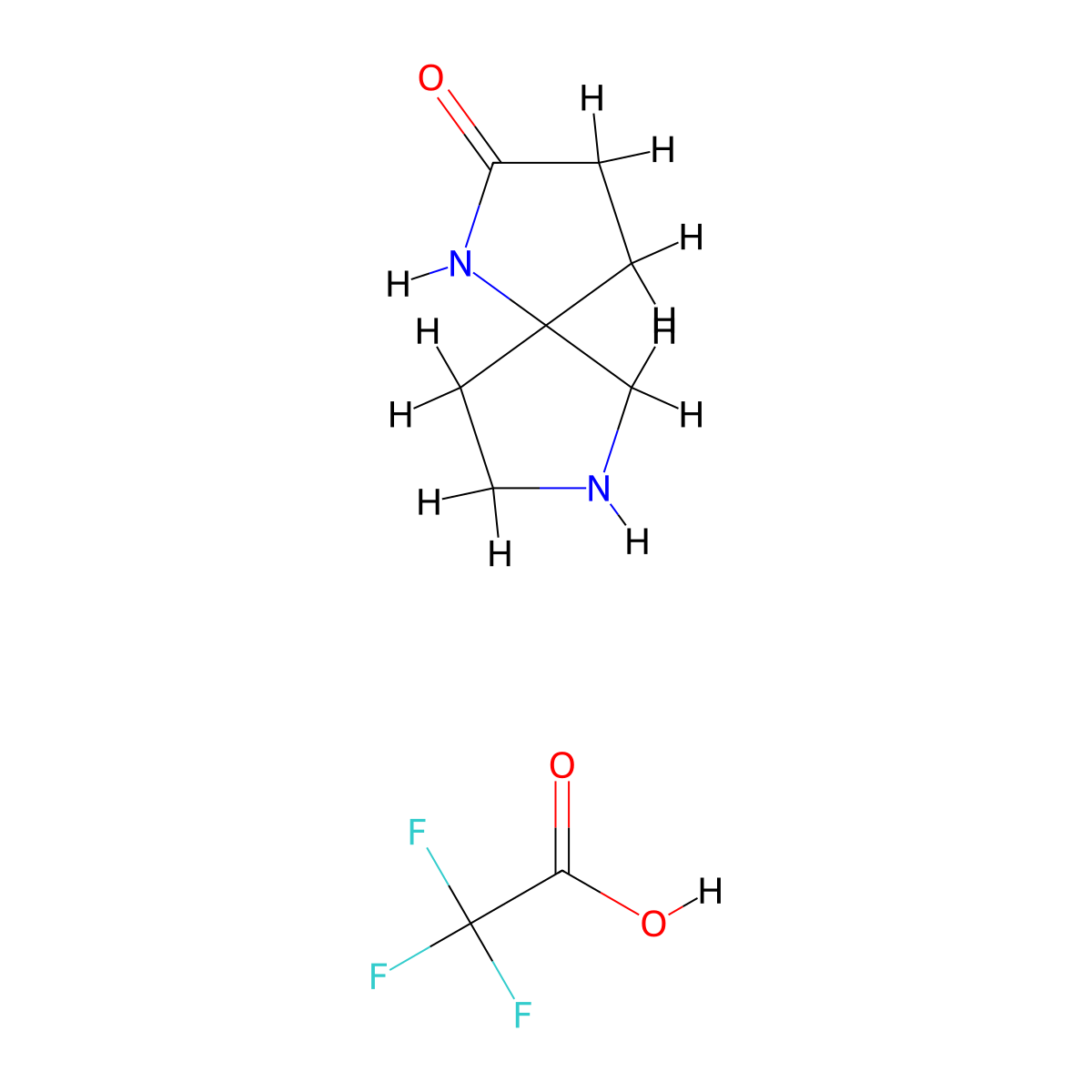 1,7-Diazaspiro[4.4]nonan-2-one trifluoroacetate molecular structure, CAS 1566649-47-5