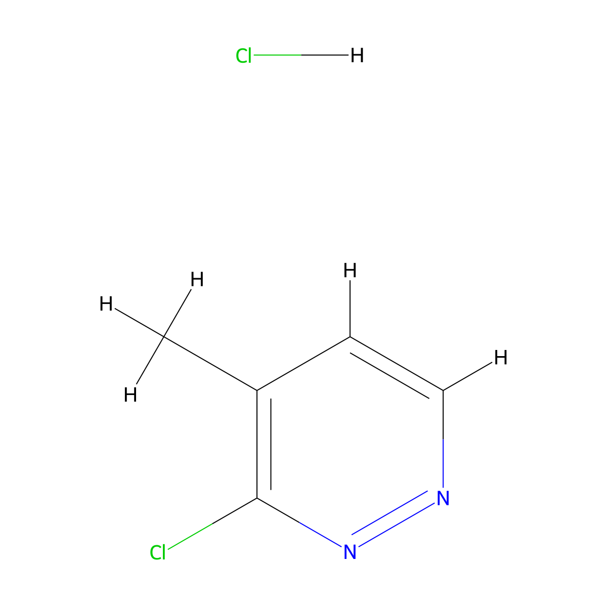 Pyridazine, 3-chloro-4-methyl-, hydrochloride (1:1) molecular structure, CAS 1566649-48-6