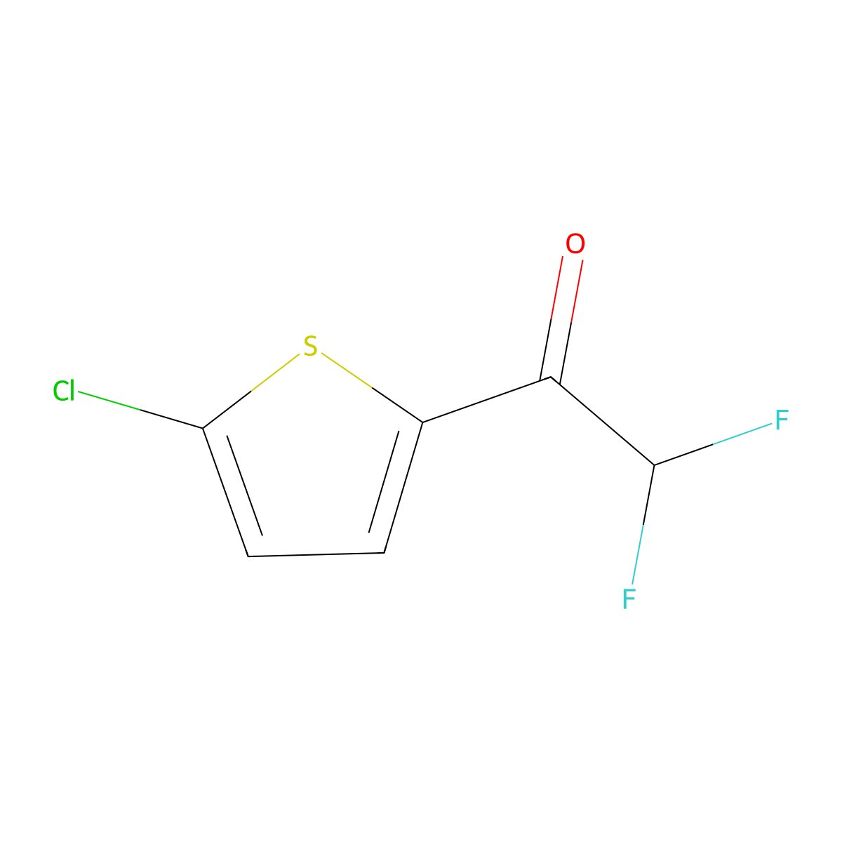1-(5-Chlorothiophen-2-yl)-2,2-difluoroethan-1-one molecular structure, CAS 1566662-52-9
