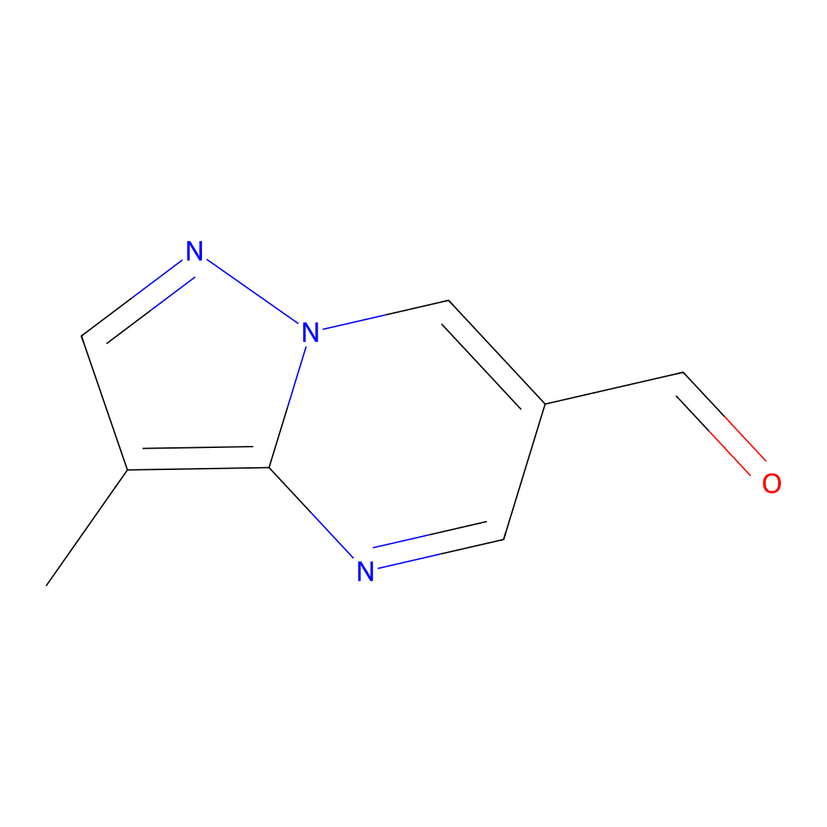 3-Methylpyrazolo[1,5-a]pyrimidine-6-carbaldehyde molecular structure, CAS 1566663-01-1