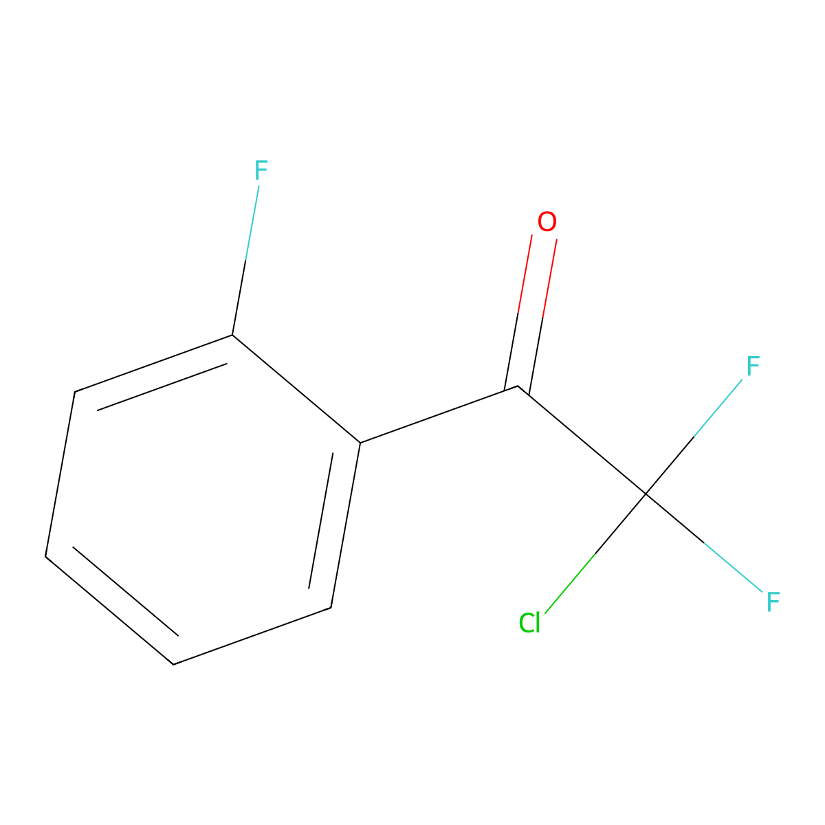 2-Chloro-2,2-difluoro-1-(2-fluorophenyl)ethanone molecular structure, CAS 1566680-38-3