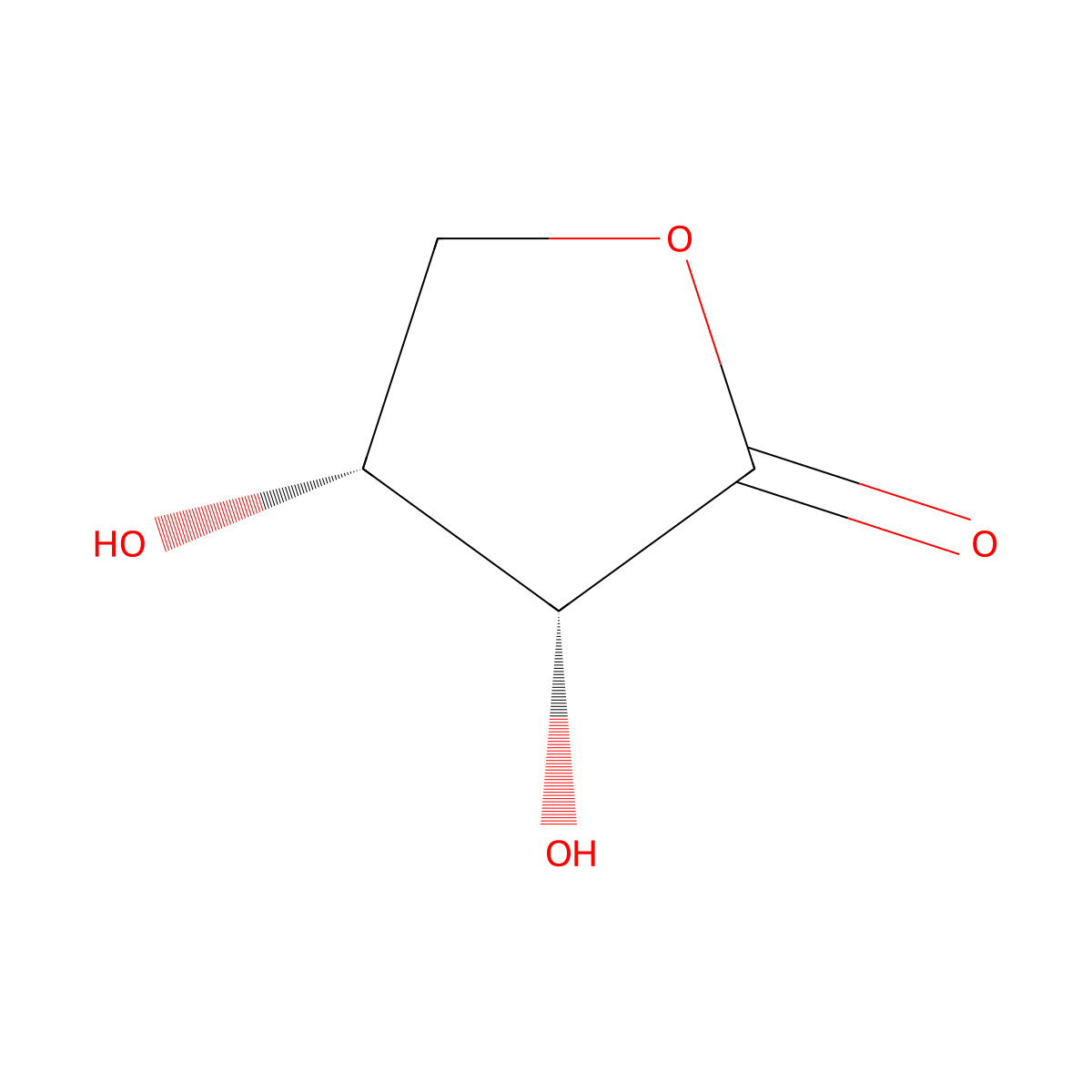 Erythrono-1,4-lactone molecular structure, CAS 15667-21-7