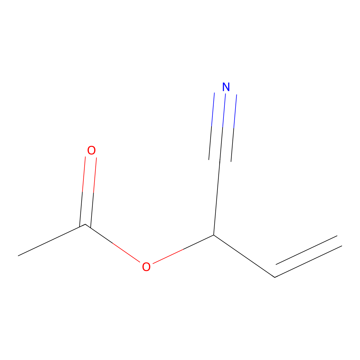 3-Butenenitrile, 2-(acetyloxy)- molecular structure, CAS 15667-63-7