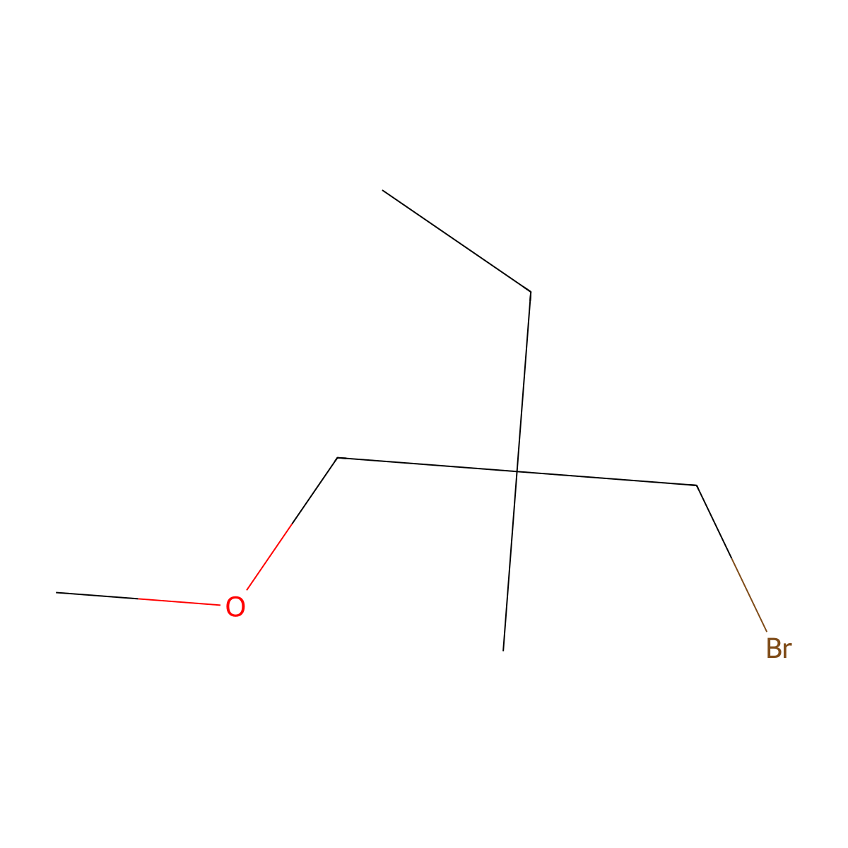 2-(Bromomethyl)-1-methoxy-2-methylbutane molecular structure, CAS 1566700-63-7