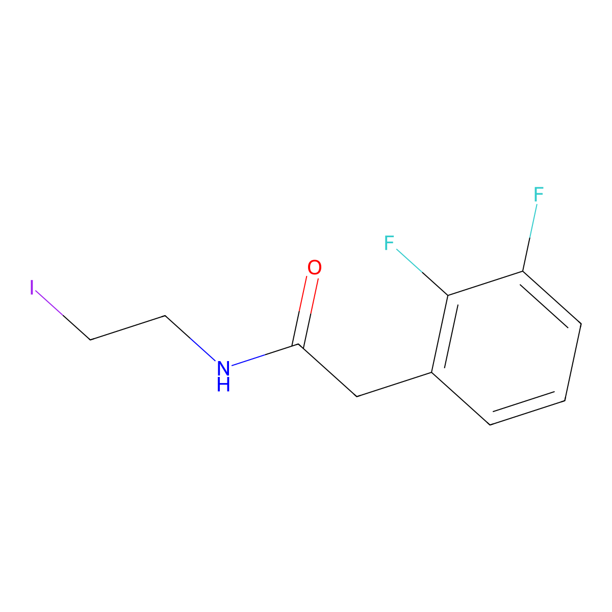 2-(2,3-difluorophenyl)-N-(2-iodoethyl)acetamide molecular structure, CAS 1566706-03-3