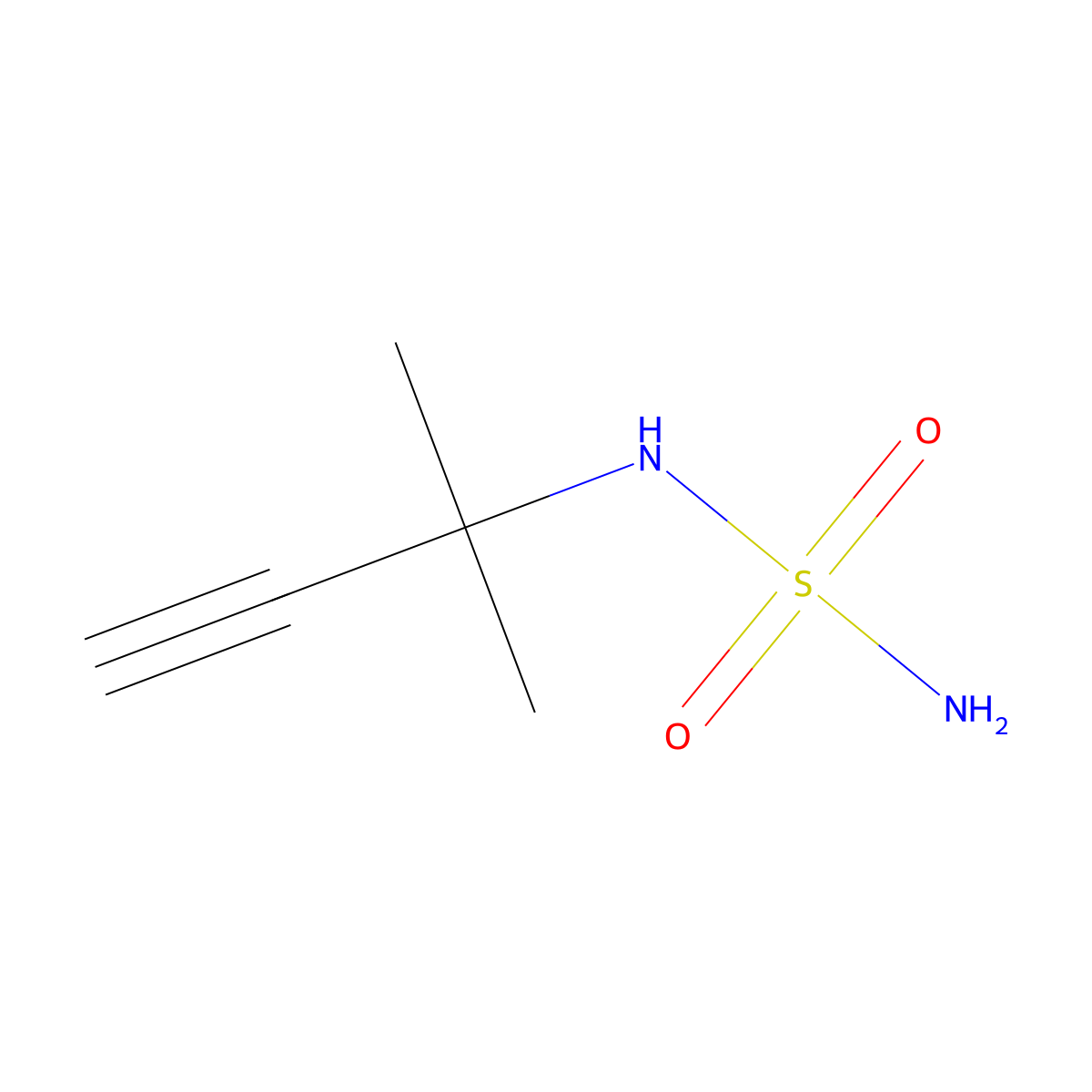 [(2-Methylbut-3-yn-2-yl)sulfamoyl]amine molecular structure, CAS 1566709-32-7