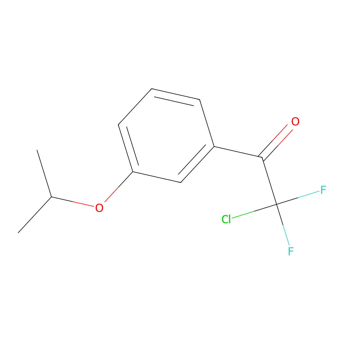 2-Chloro-2,2-difluoro-1-(3-isopropoxyphenyl)ethanone molecular structure, CAS 1566709-76-9