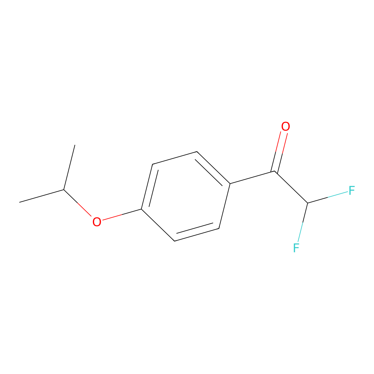 2,2-Difluoro-1-(4-isopropoxyphenyl)ethanone molecular structure, CAS 1566710-08-4