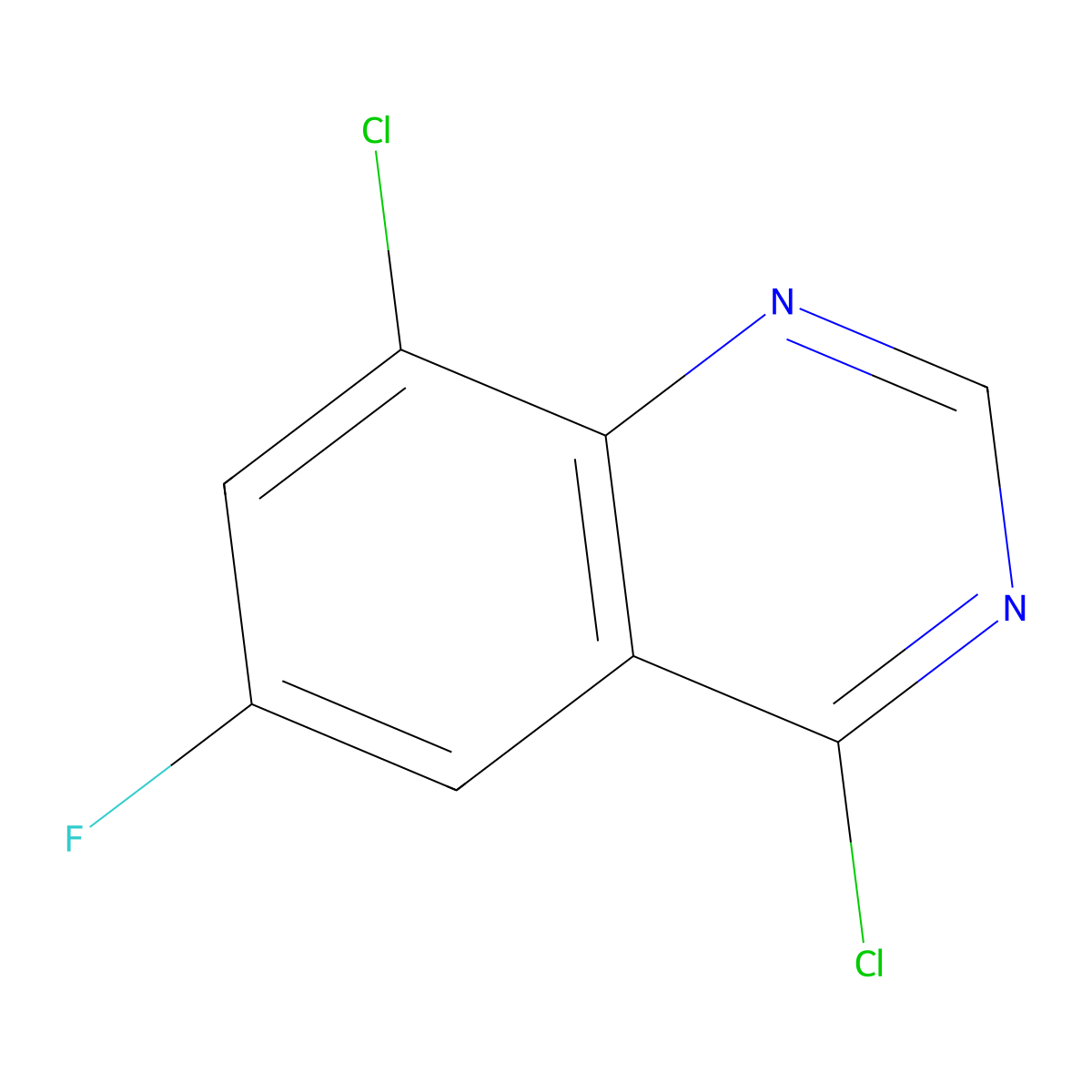 4,8-Dichloro-6-fluoroquinazoline molecular structure, CAS 1566729-83-6