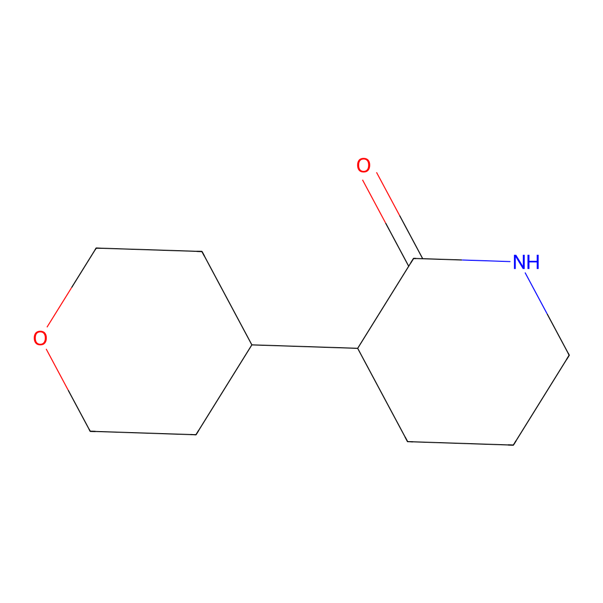 3-(Oxan-4-yl)piperidin-2-one molecular structure, CAS 1566736-66-0