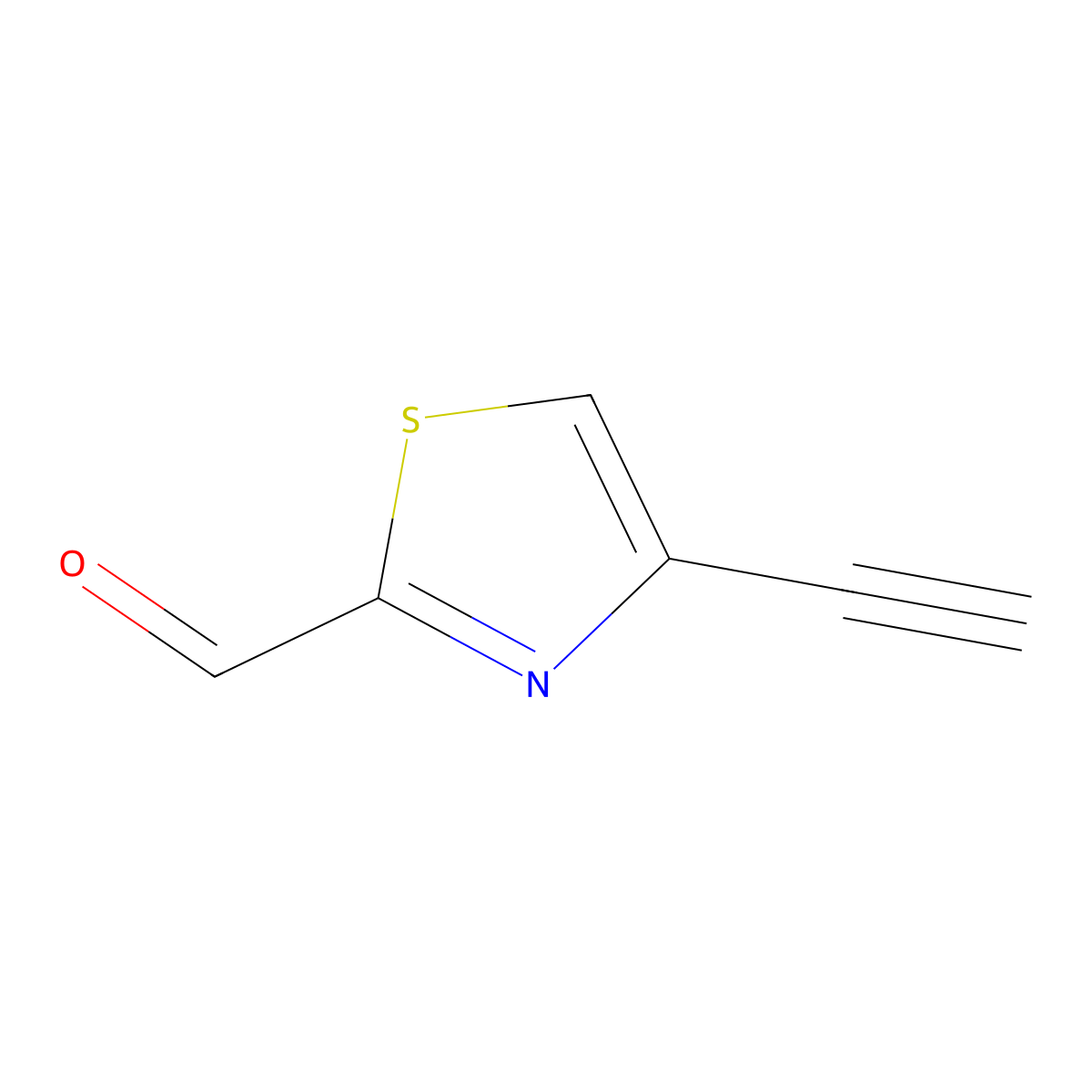 4-Ethynylthiazole-2-carbaldehyde molecular structure, CAS 1566737-82-3