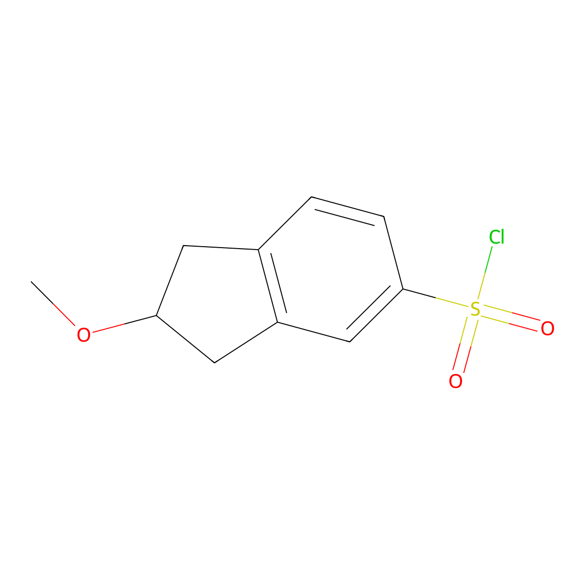 2-methoxy-2,3-dihydro-1H-indene-5-sulfonyl chloride molecular structure, CAS 1566745-97-8