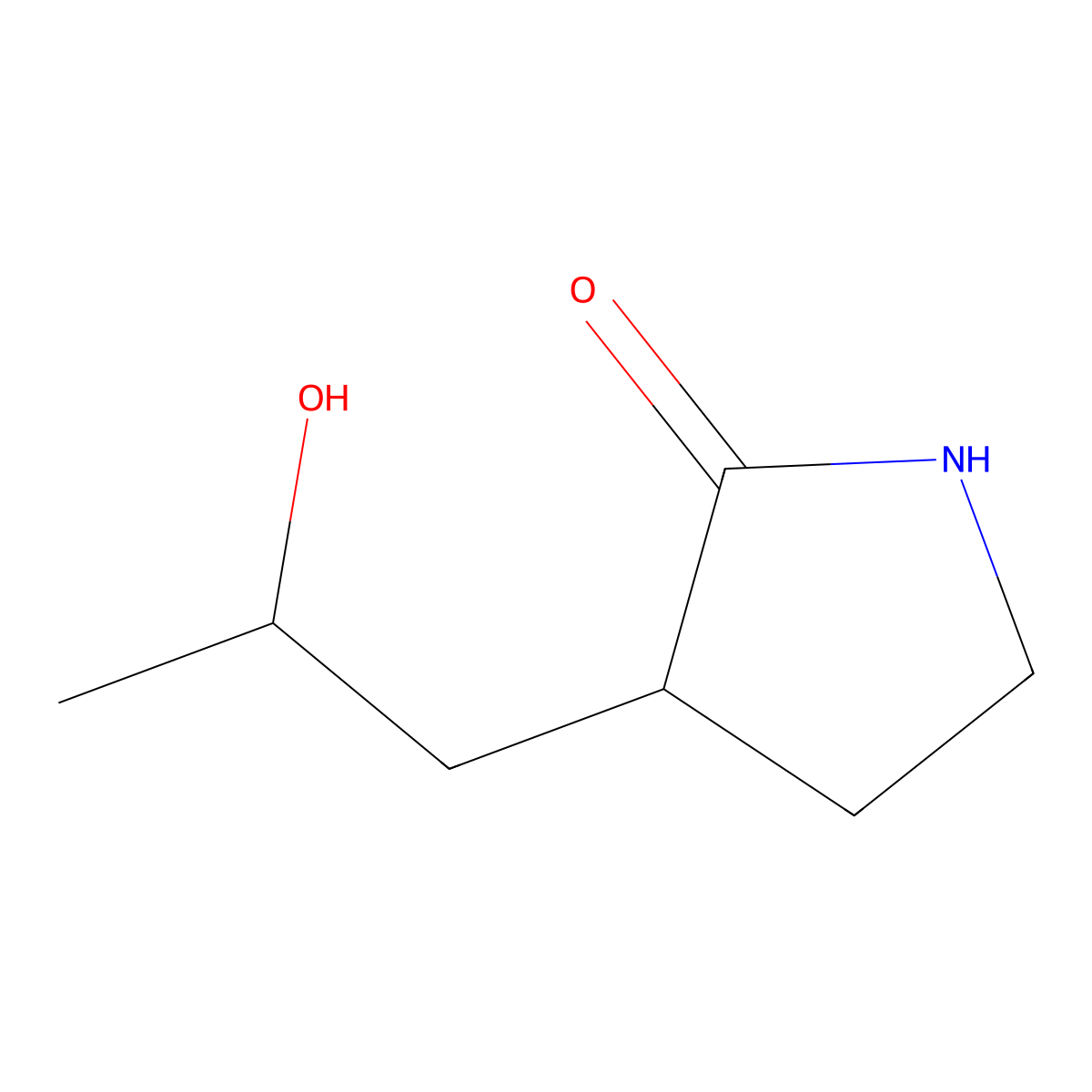 3-(2-Hydroxypropyl)pyrrolidin-2-one molecular structure, CAS 1566752-37-1