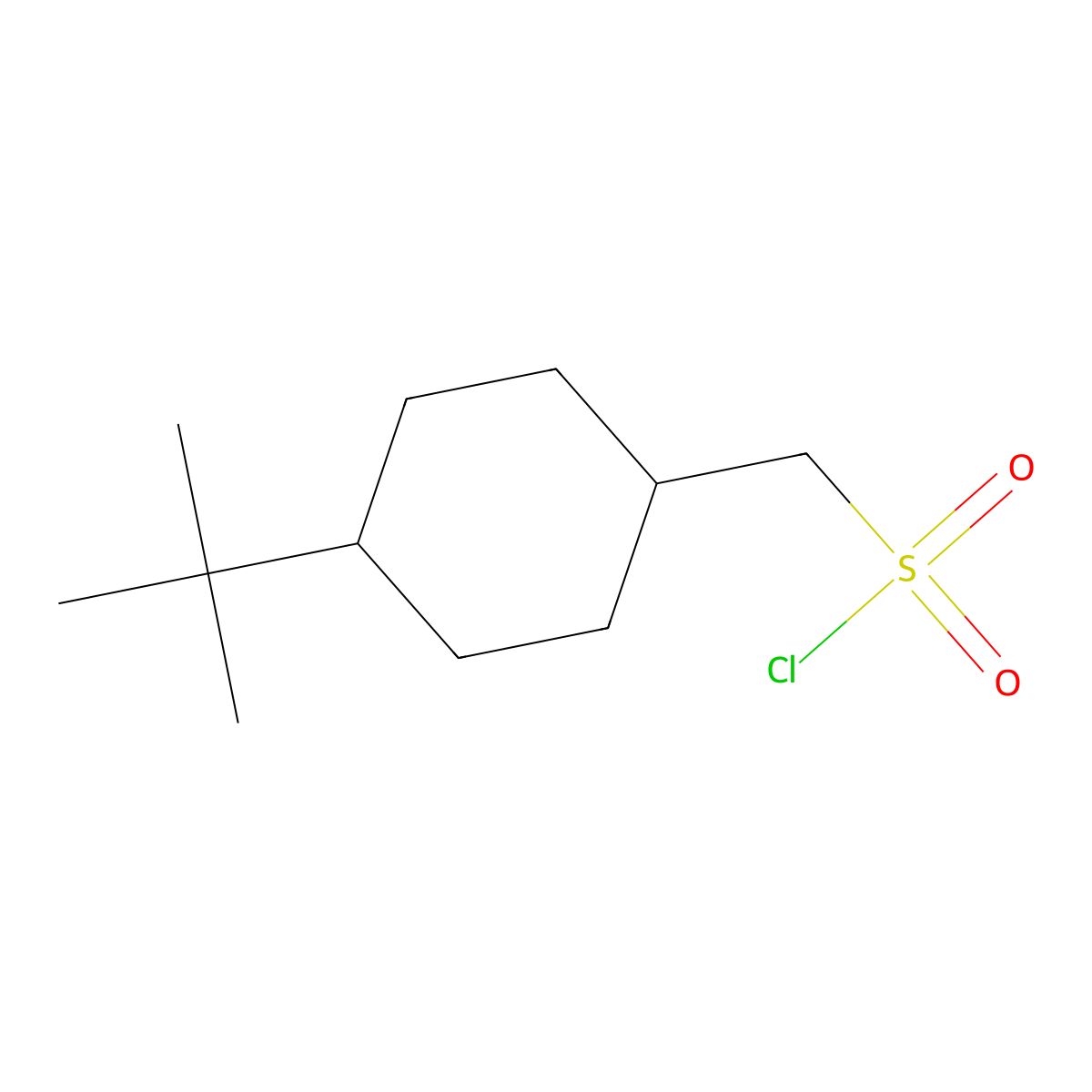 (4-Tert-butylcyclohexyl)methanesulfonyl chloride molecular structure, CAS 1566764-91-7