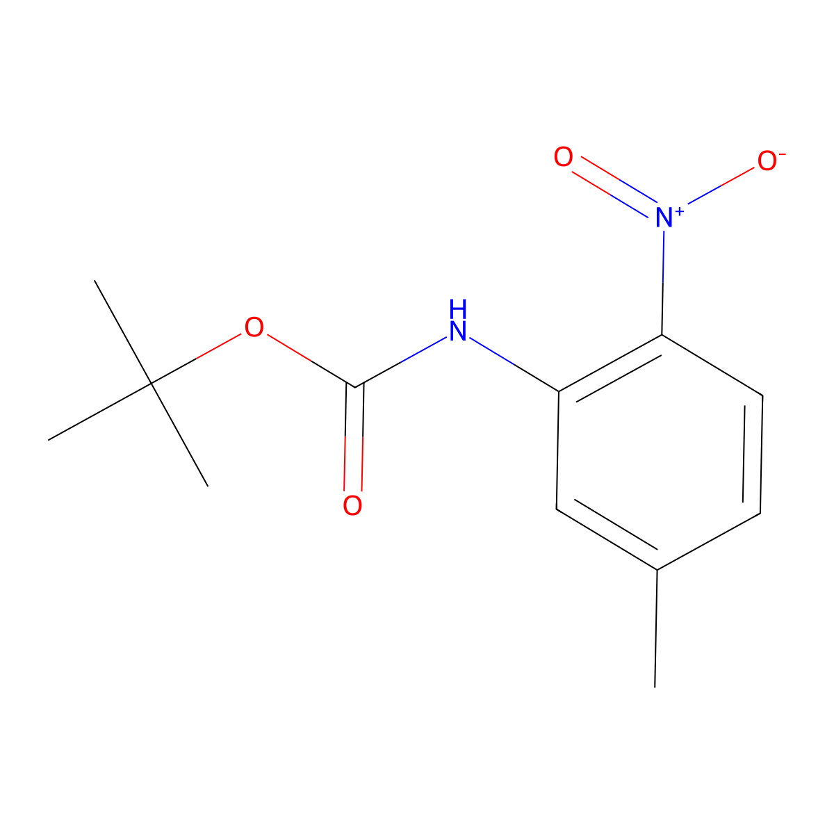 tert-butyl N-(5-methyl-2-nitrophenyl)carbamate molecular structure, CAS 1566792-15-1