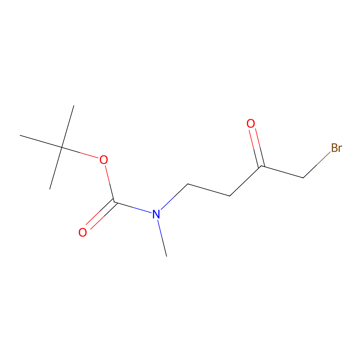 Tert-butyl N-(4-bromo-3-oxobutyl)-N-methylcarbamate molecular structure, CAS 1566794-10-2