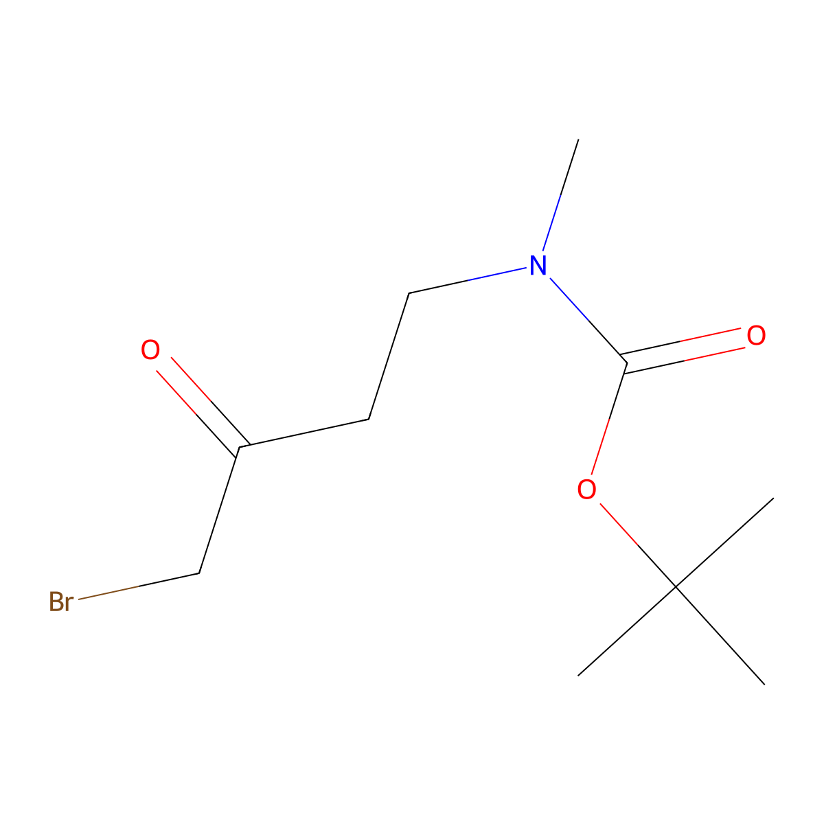 Tert-butyl N-(4-bromo-3-oxobutyl)-N-methylcarbamate molecular structure, CAS 1566794-10-2