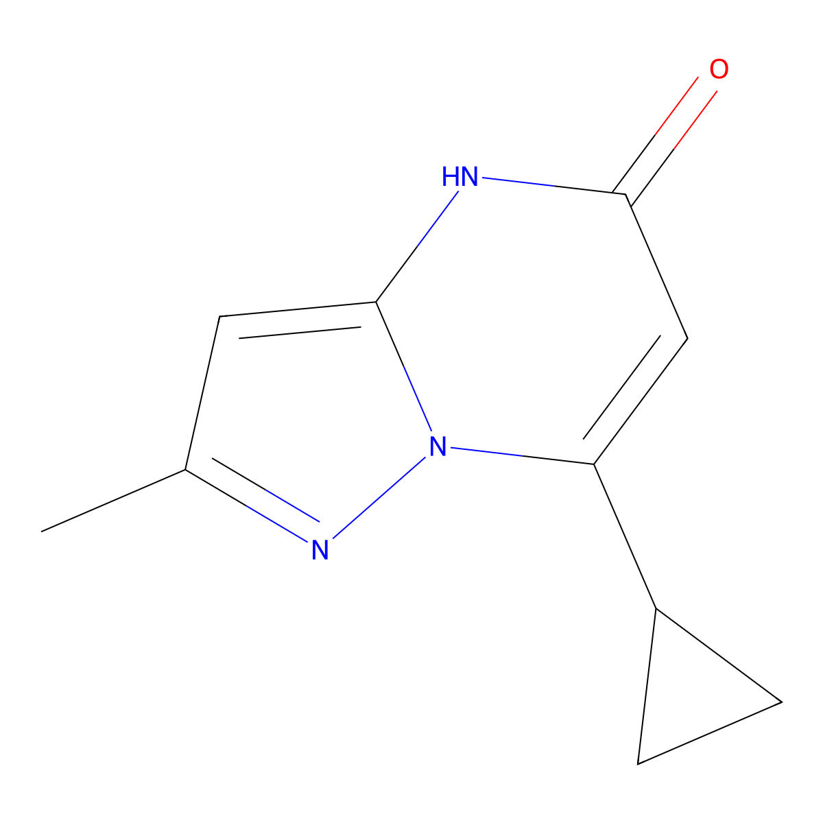 7-Cyclopropyl-2-methylpyrazolo[1,5-a]pyrimidin-5-ol molecular structure, CAS 1566797-09-8