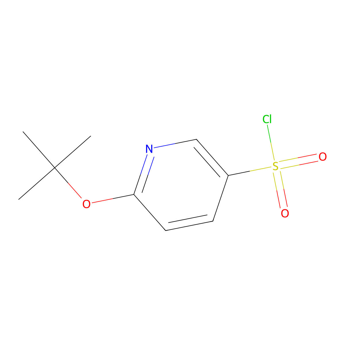 6-(Tert-butoxy)pyridine-3-sulfonyl chloride molecular structure, CAS 1566806-96-9