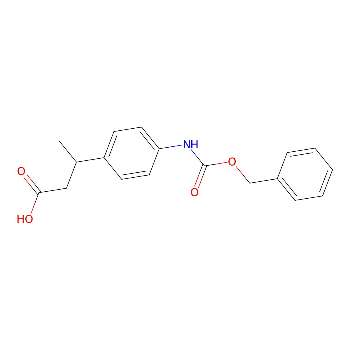 3-(4-{[(Benzyloxy)carbonyl]amino}phenyl)butanoic acid molecular structure, CAS 1566809-11-7