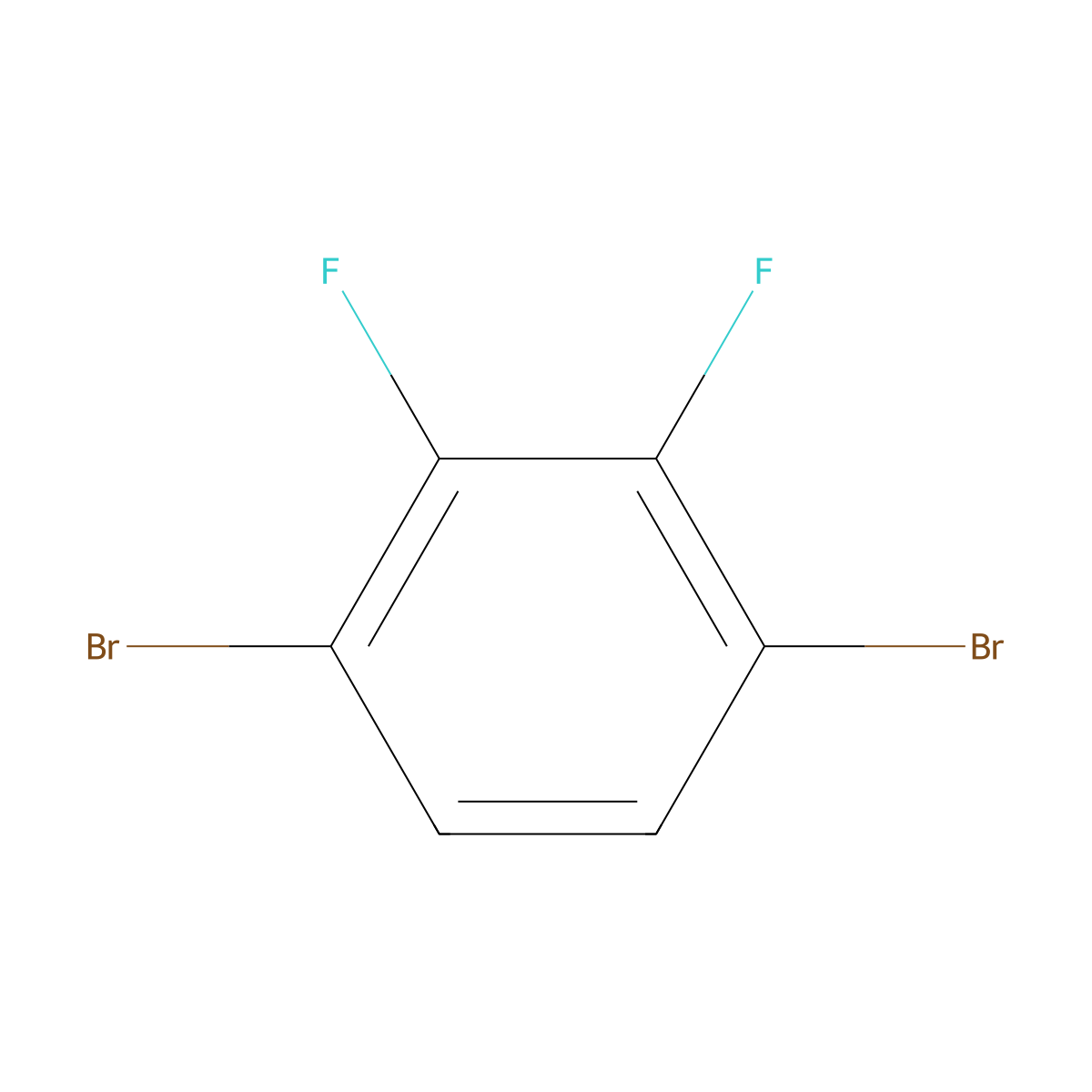 1,4-Dibromo-2,3-difluorobenzene molecular structure, CAS 156682-52-9