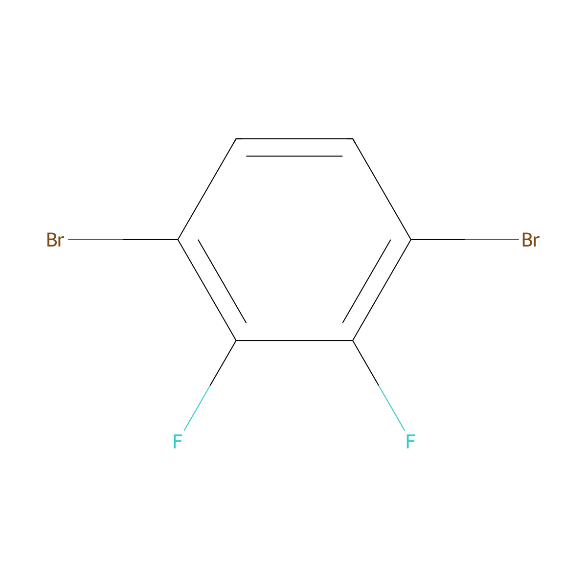 1,4-Dibromo-2,3-difluorobenzene molecular structure, CAS 156682-52-9