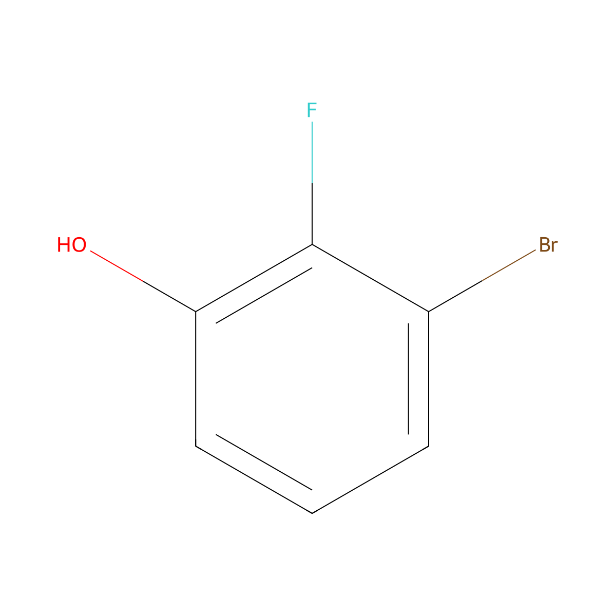3-Bromo-2-fluorophenol molecular structure, CAS 156682-53-0