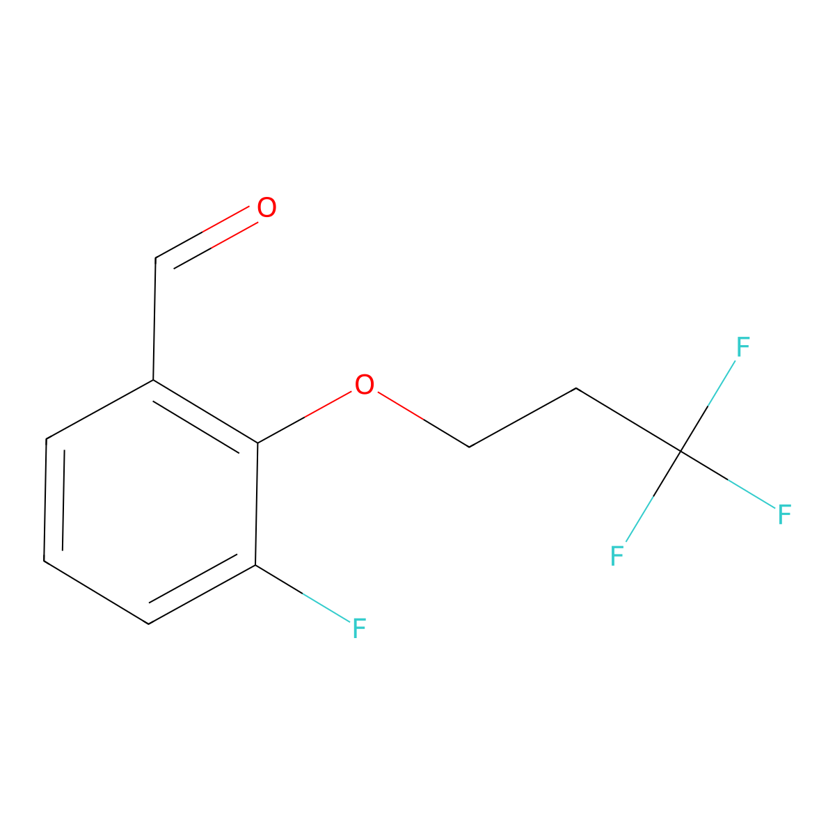 3-Fluoro-2-(3,3,3-trifluoropropoxy)benzaldehyde molecular structure, CAS 1566830-41-8