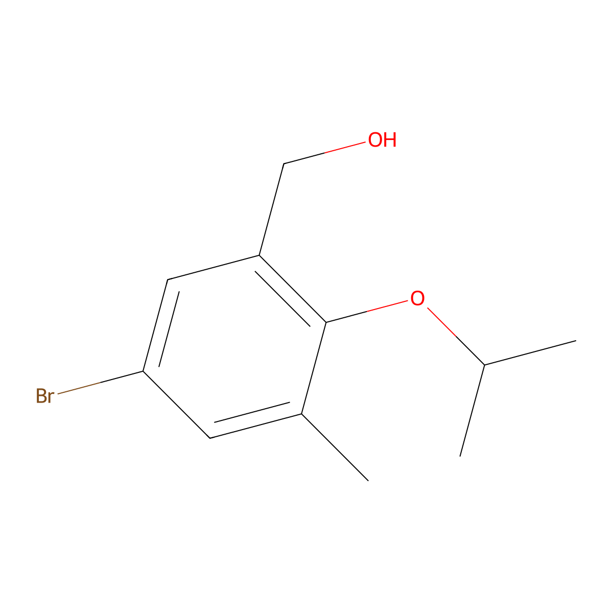 (5-Bromo-2-isopropoxy-3-methylphenyl)methanol molecular structure, CAS 1566839-08-4