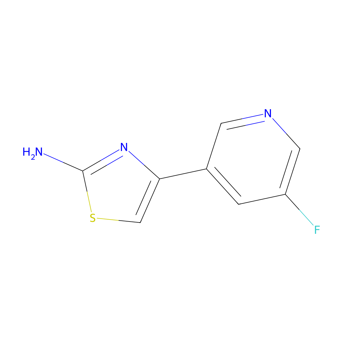4-(5-Fluoropyridin-3-yl)-1,3-thiazol-2-amine molecular structure, CAS 1566849-66-8