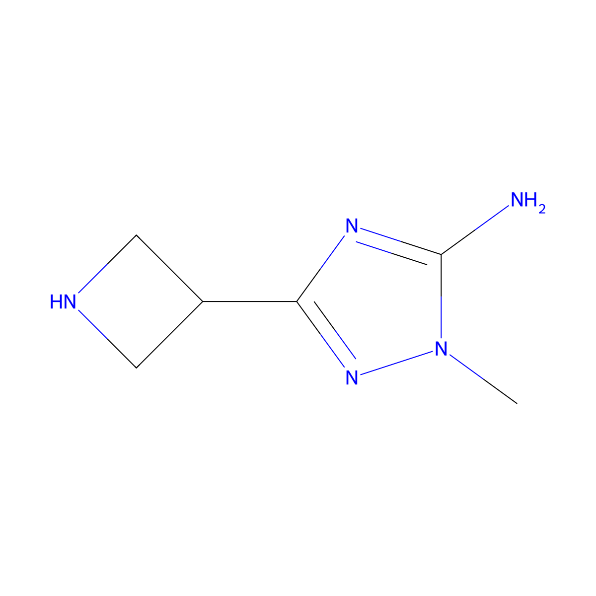 3-(azetidin-3-yl)-1-methyl-1H-1,2,4-triazol-5-amine molecular structure, CAS 1566852-19-4