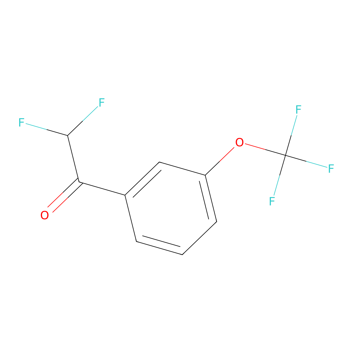 2,2-Difluoro-1-(3-(trifluoromethoxy)phenyl)ethanone molecular structure, CAS 1566866-16-7