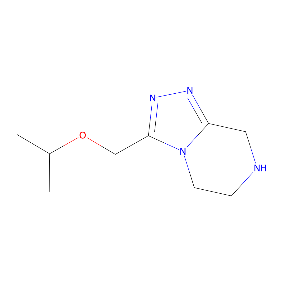 3-(Isopropoxymethyl)-5,6,7,8-tetrahydro-[1,2,4]triazolo[4,3-a]pyrazine molecular structure, CAS 1566870-00-5