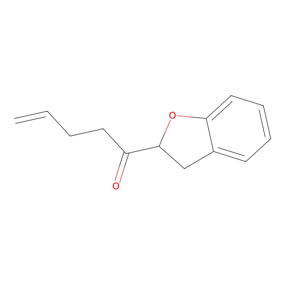1-(2,3-Dihydro-1-benzofuran-2-yl)pent-4-en-1-one molecular structure, CAS 1566883-08-6