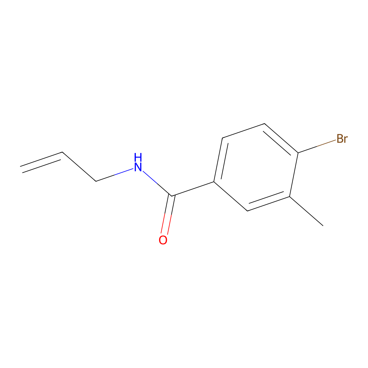 4-Bromo-3-methyl-N-(prop-2-en-1-yl)benzamide molecular structure, CAS 1566892-86-1
