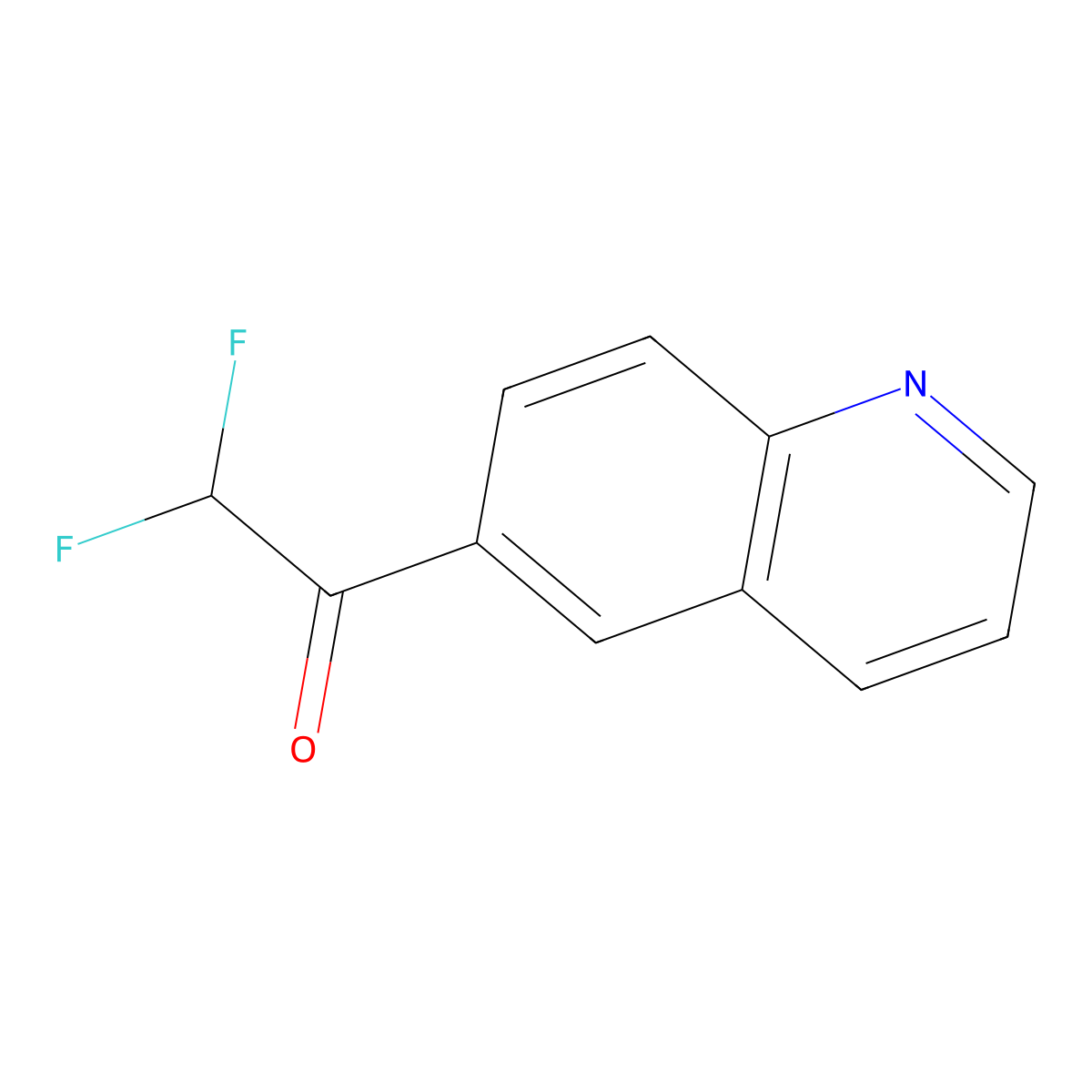 2,2-Difluoro-1-(quinolin-6-yl)ethan-1-one molecular structure, CAS 1566900-76-2