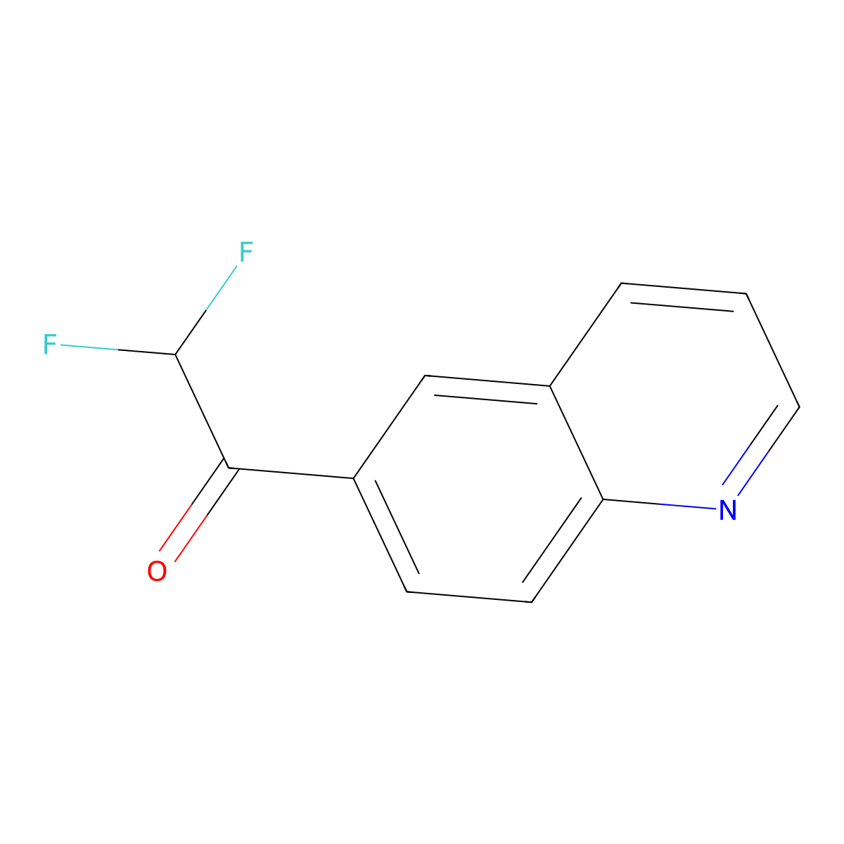 2,2-Difluoro-1-(quinolin-6-yl)ethan-1-one molecular structure, CAS 1566900-76-2