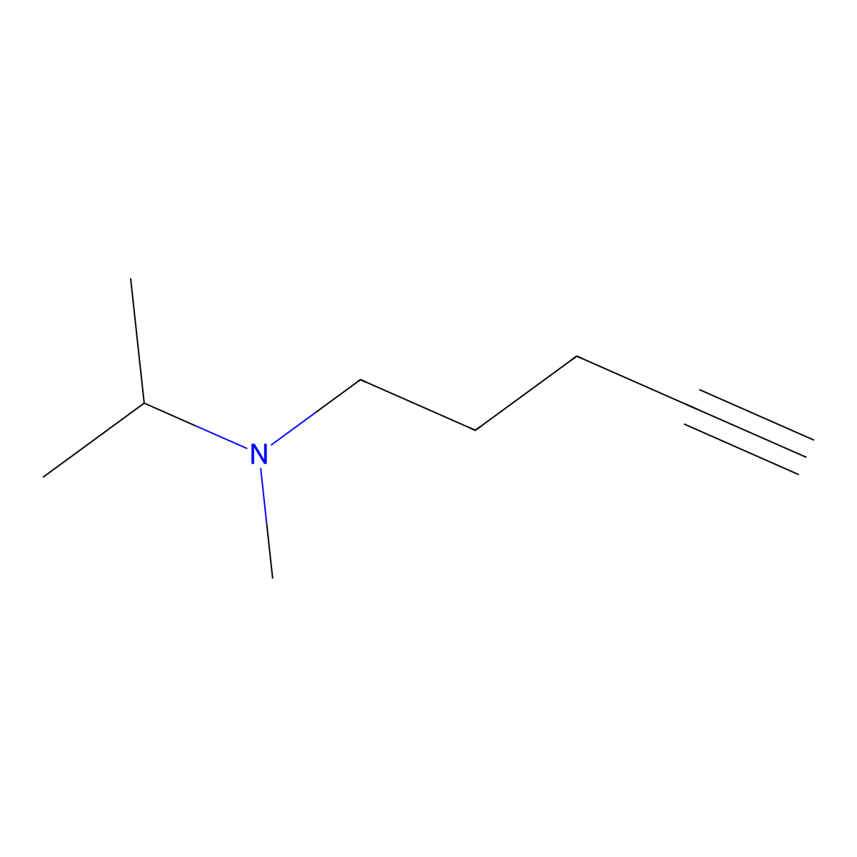 Methyl(pent-4-yn-1-yl)(propan-2-yl)amine molecular structure, CAS 1566901-05-0