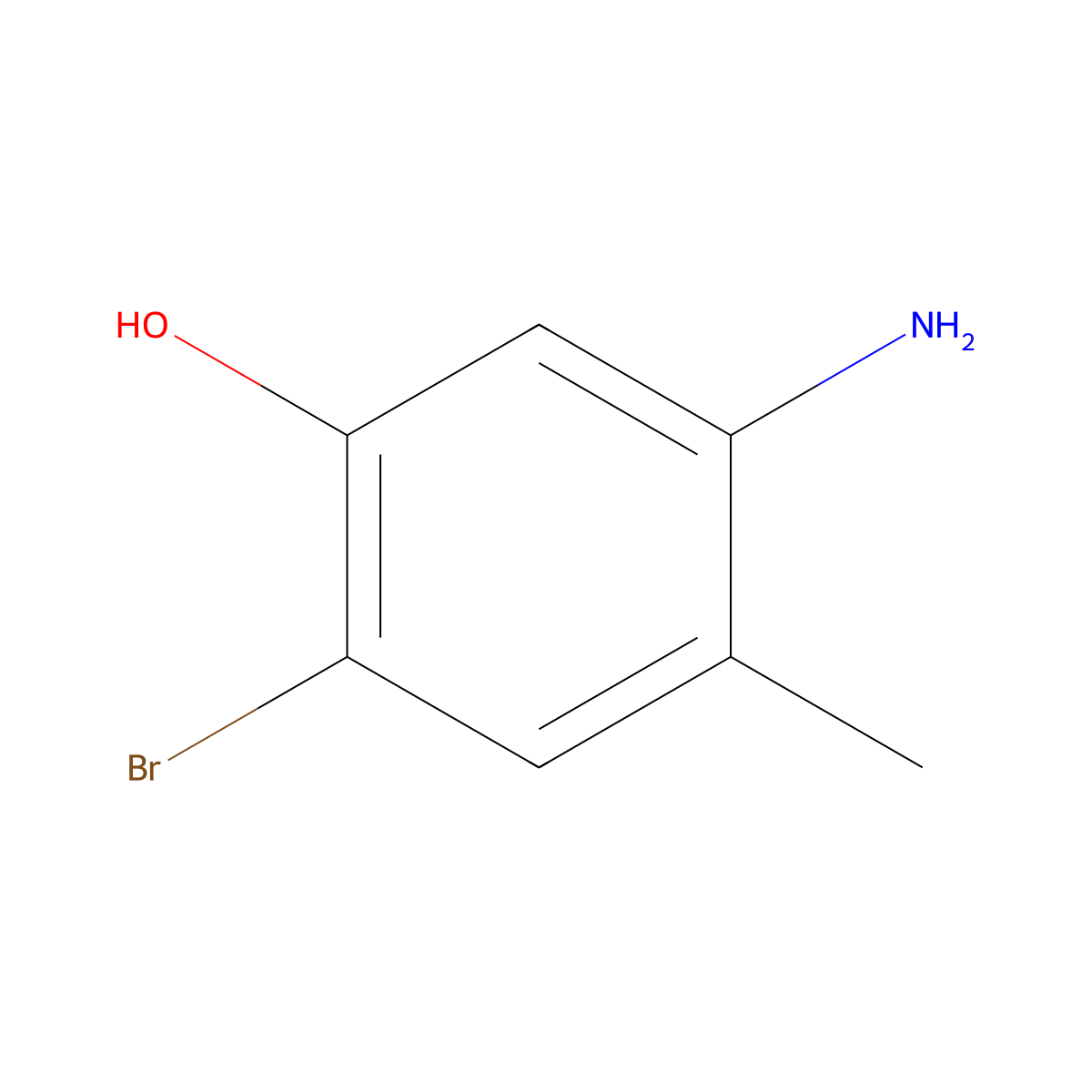 5-Amino-2-bromo-4-methylphenol molecular structure, CAS 1566908-49-3