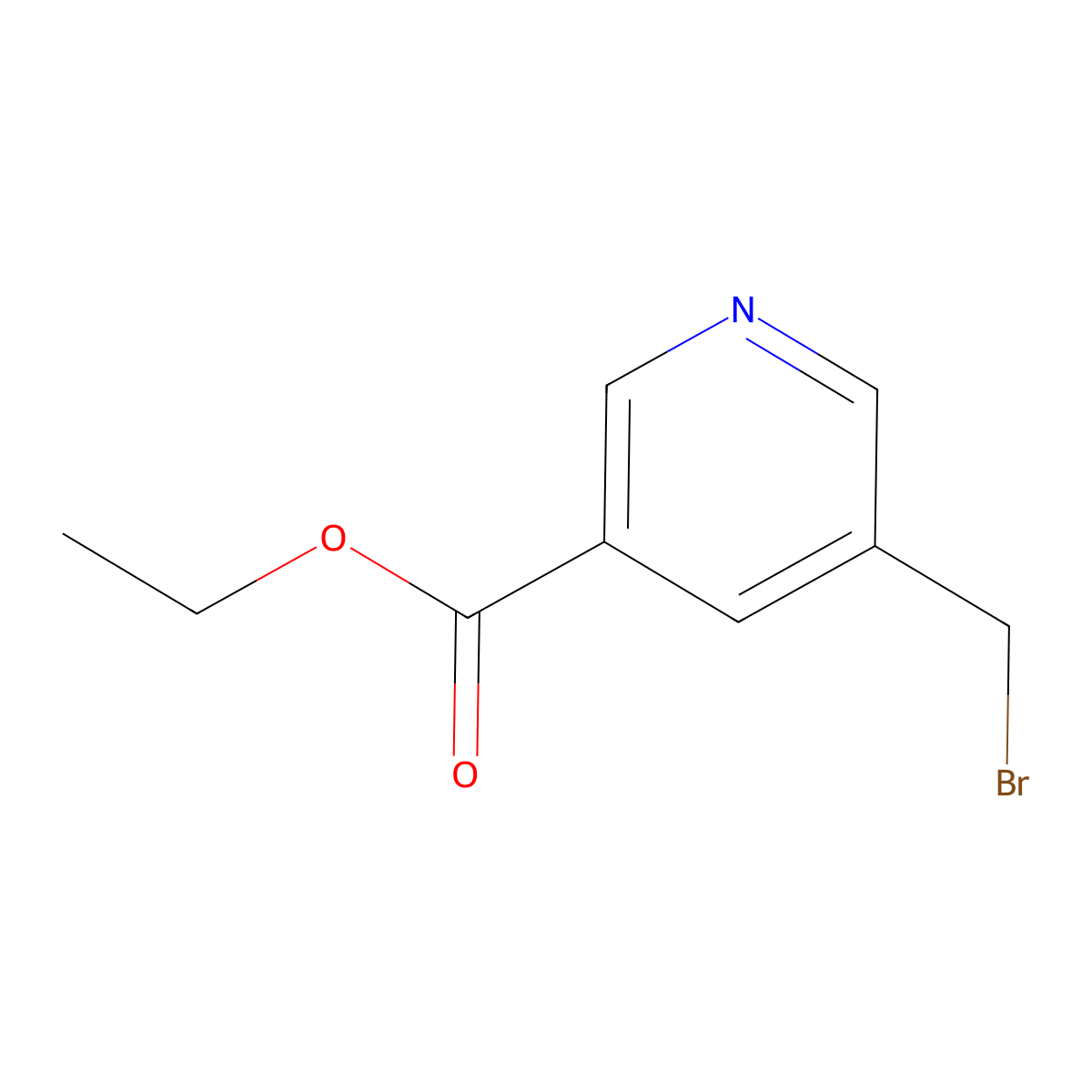 Ethyl 5-(bromomethyl)nicotinate molecular structure, CAS 156691-99-5